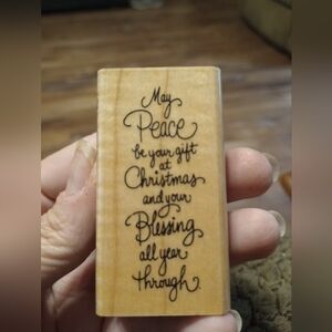 May Peace Be Your Gift Rubber Stamp